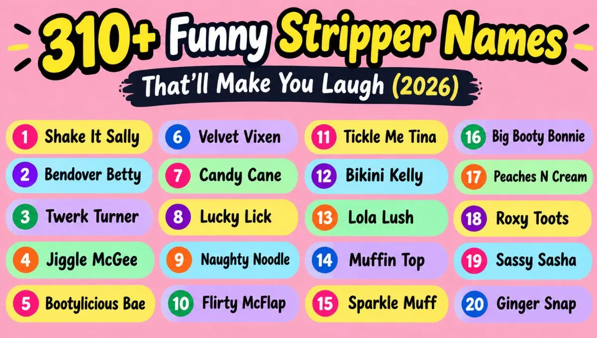 310+ Funny Stripper Names That’ll Make You Laugh (2026)