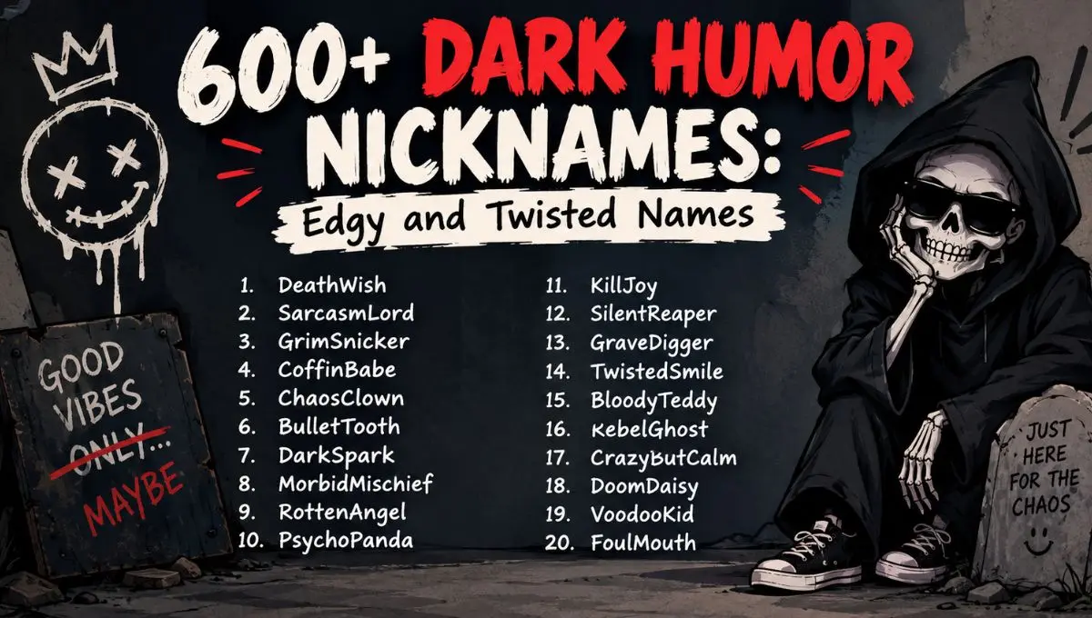 600+ Dark Humor Nicknames: Edgy and Twisted Names