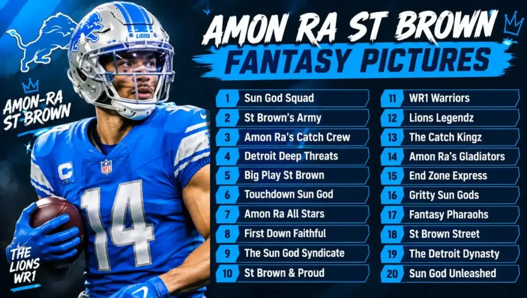 Amon Ra St Brown Fantasy Pictures