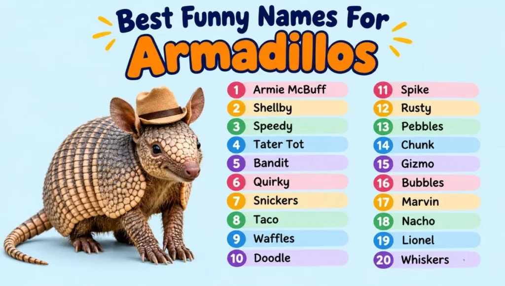 Best Funny Names For Armadillos