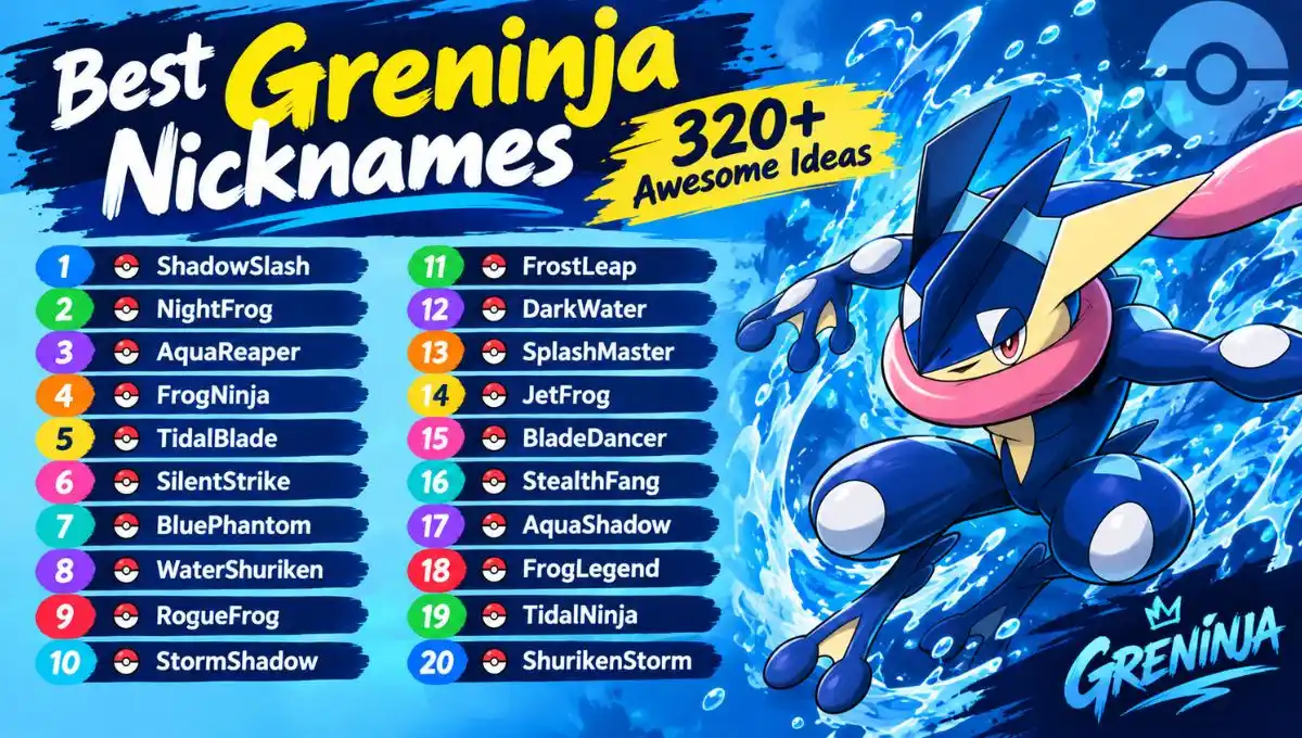 320+ Best Greninja Nicknames: Awesome Ideas
