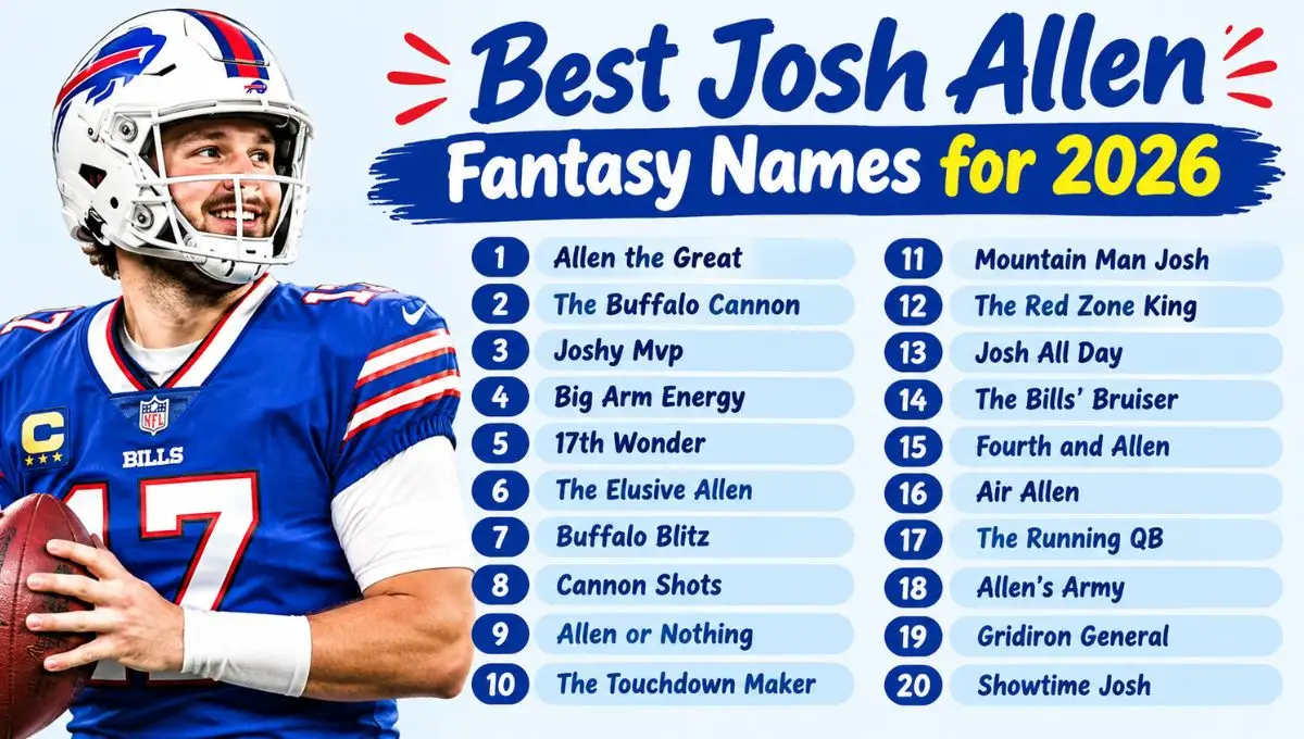 Best Josh Allen Fantasy Names for 2026