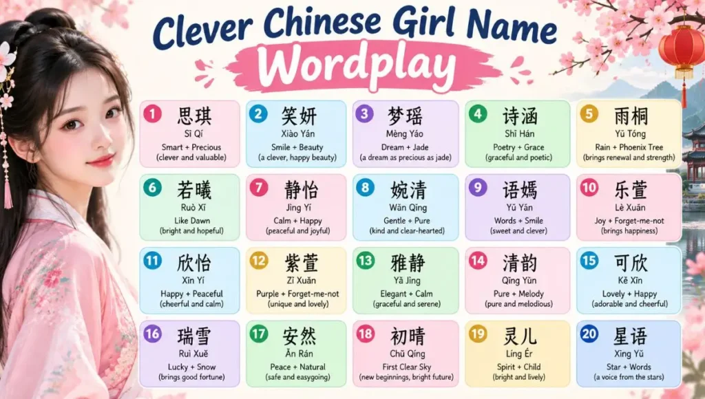 Clever Chinese Girl Name Wordplay