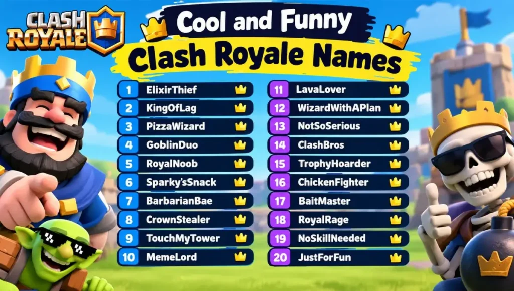 Cool and Funny Clash Royale Names