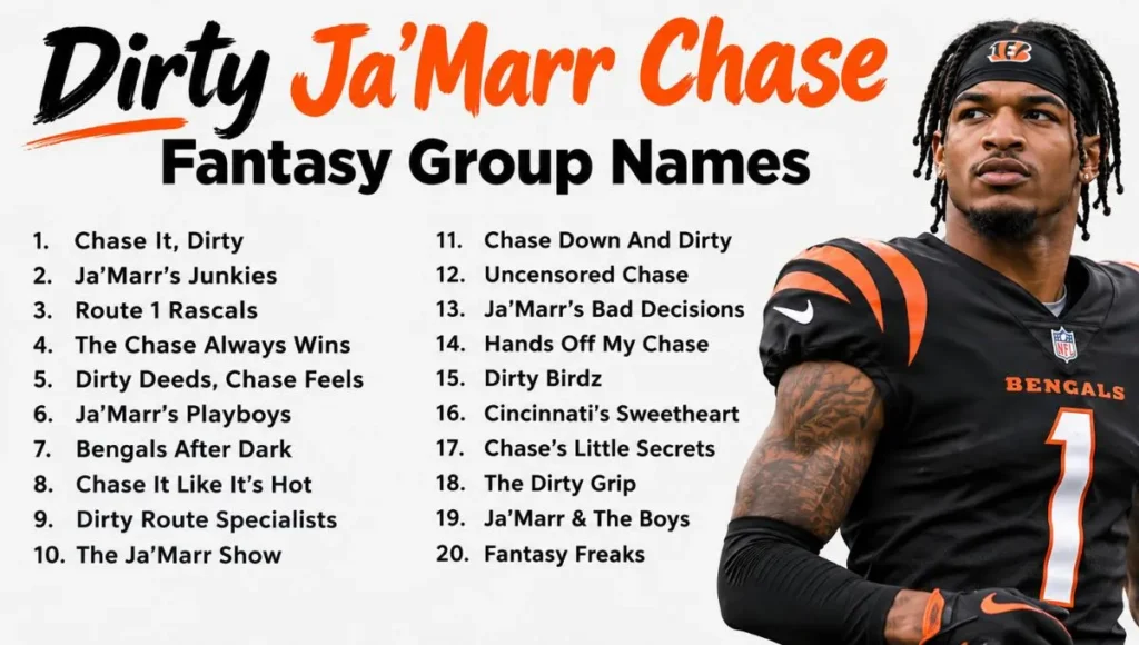 Dirty Ja’Marr Chase Fantasy Group Names