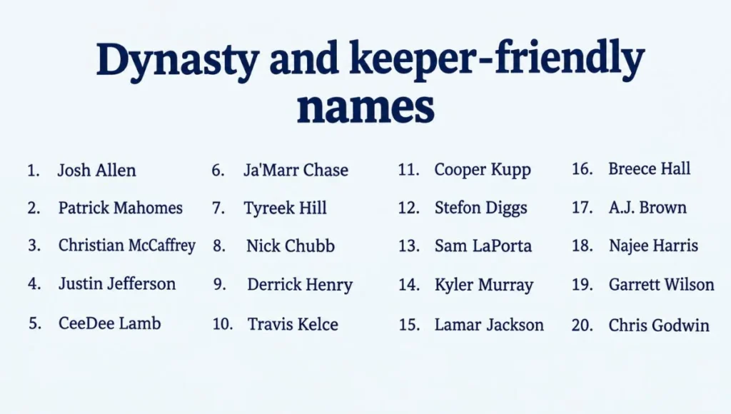 Dynasty and Keeper-Friendly Names