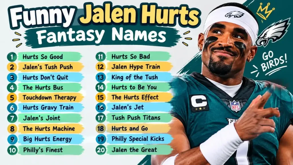 Funny Jalen Hurts Fantasy Names