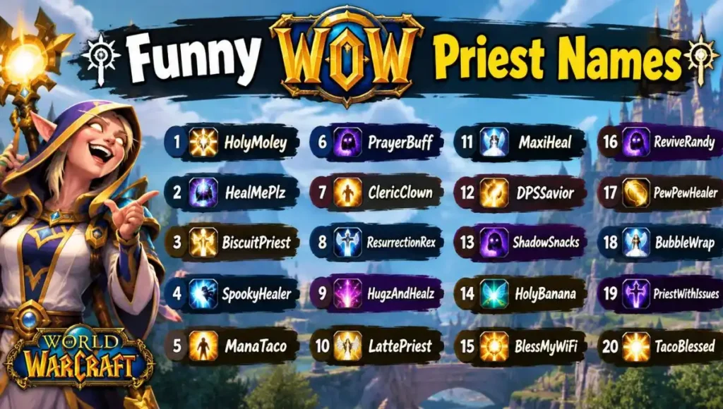 Funny WOW Priest Names