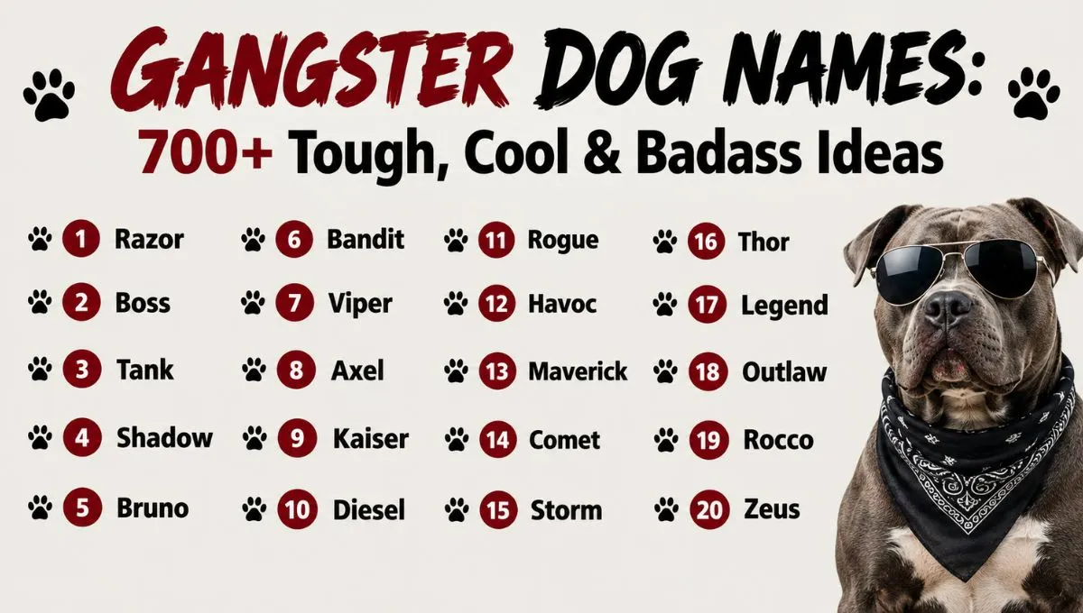 700+ Gangster Dog Names: Tough, Cool & Badass Ideas