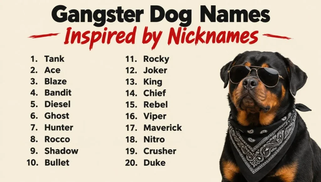 Gangster Dog Names Inspired by Nicknames