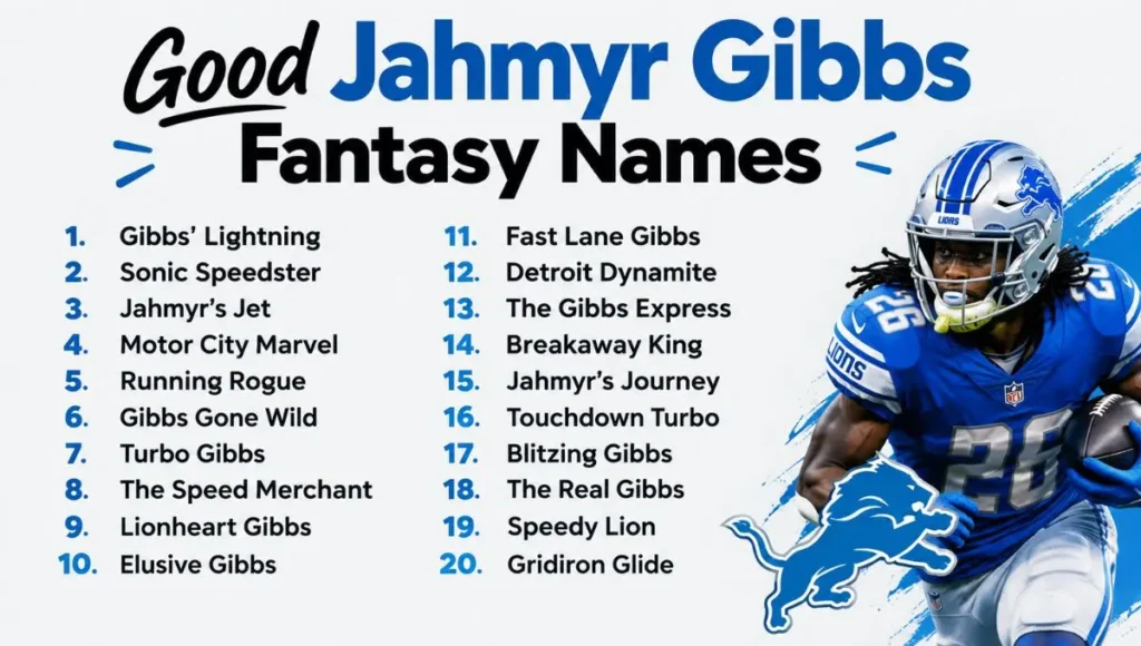 Good Jahmyr Gibbs Fantasy Names