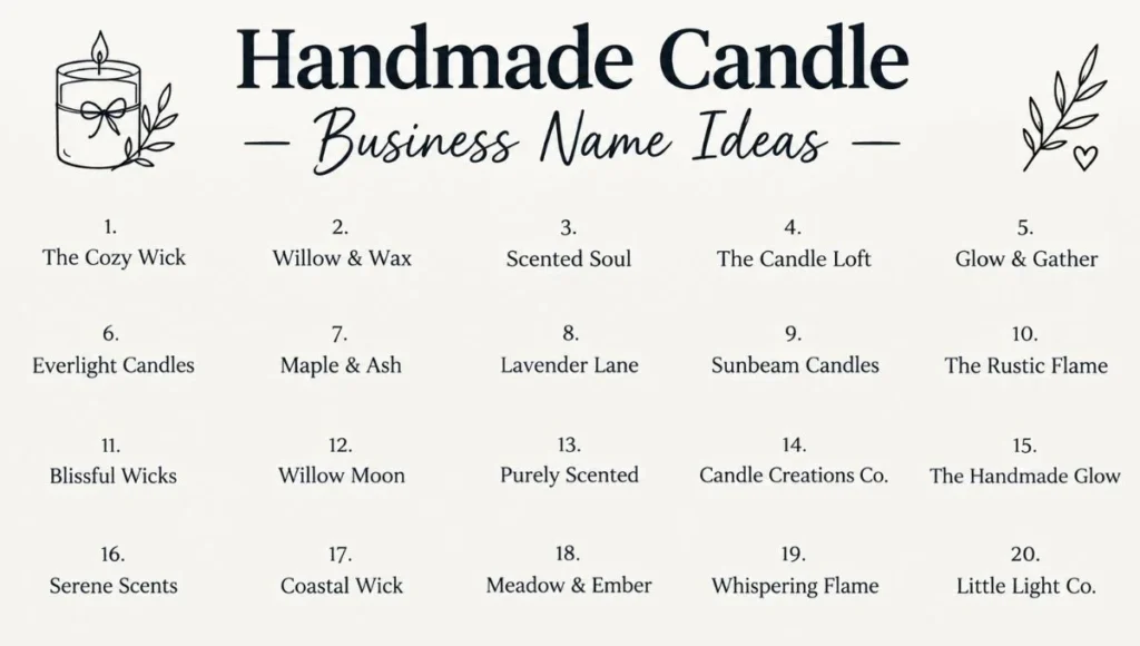 Handmade Candle Business Name Ideas