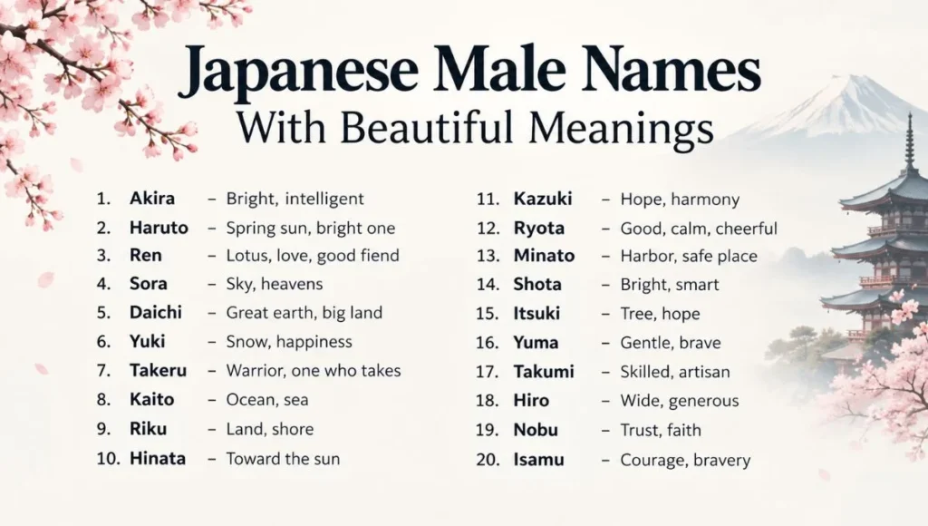 Japanese Male Names With Beautiful Meanings