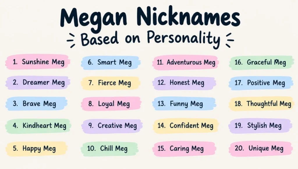Megan Nicknames Based on Personality