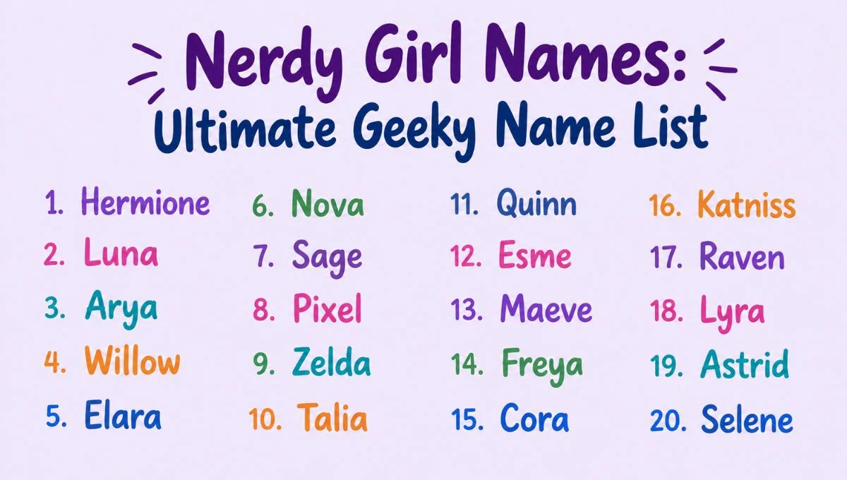 Nerdy Girl Names: Ultimate Geeky Name List