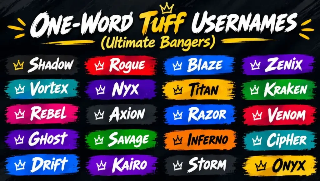 One-Word Tuff Usernames (Ultimate Bangers)