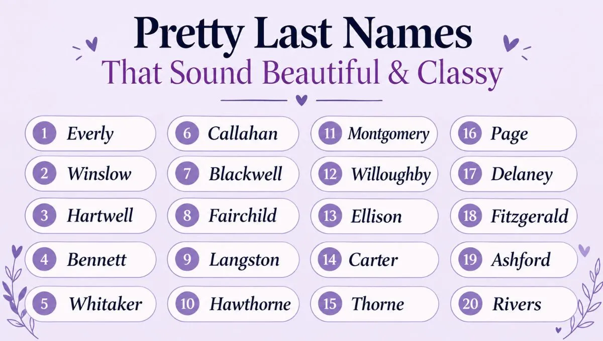 Pretty Last Names That Sound Beautiful & Classy