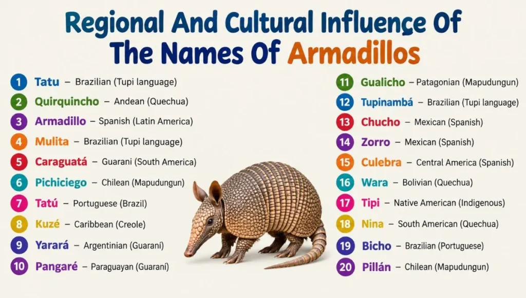 Regional And Cultural Influence Of The Names Of Armadillos
