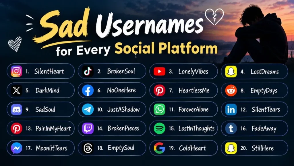 Sad Usernames for Every Social Platform