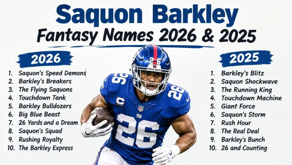 Saquon Barkley Fantasy Names 2026 & 2025