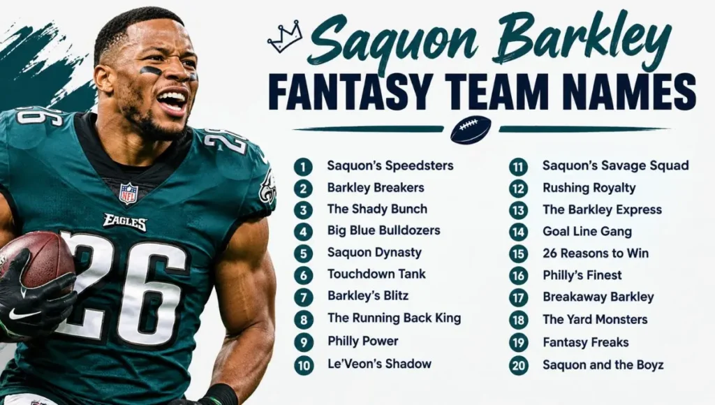 Saquon Barkley Fantasy Team Names