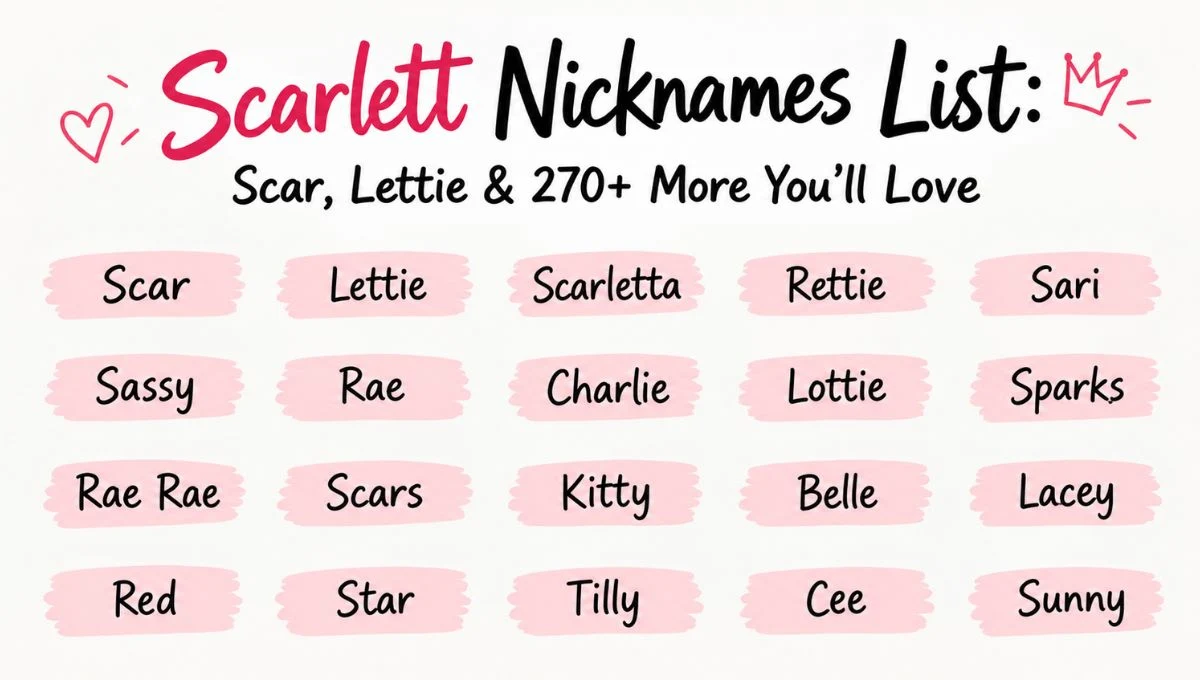 Scarlett Nicknames List: Scar, Lettie & 270+ More You’ll Love
