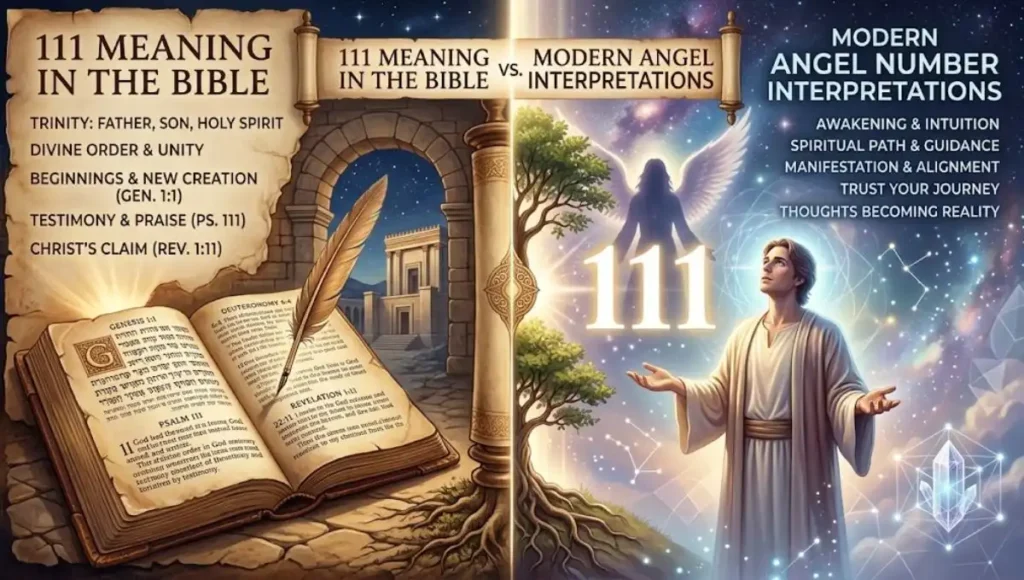 111 Meaning in the Bible vs. Modern Angel Number Interpretations