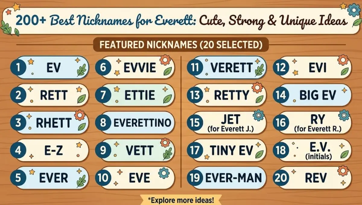 200+ Best Nicknames for Everett: Cute, Strong & Unique Ideas