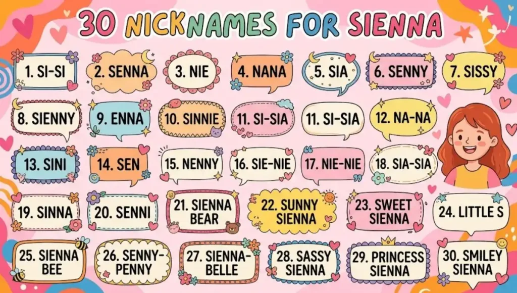 30 Nicknames for Sienna