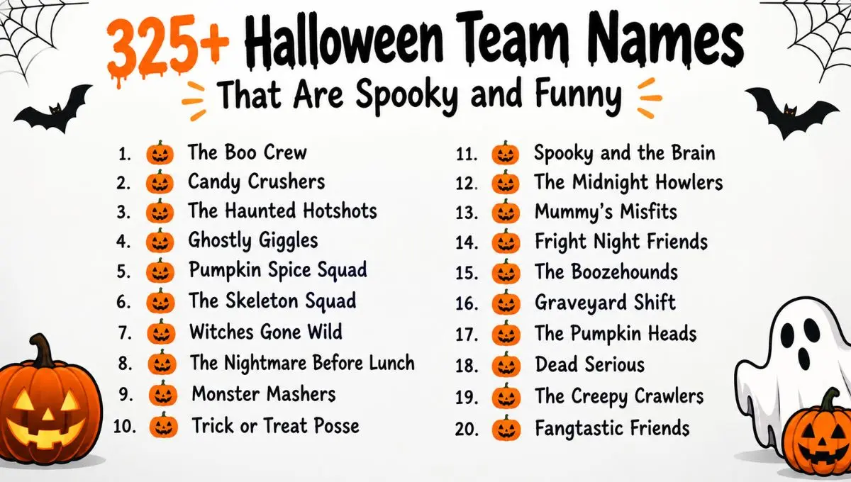 325+ Halloween Team Names That Are Spooky and Funny