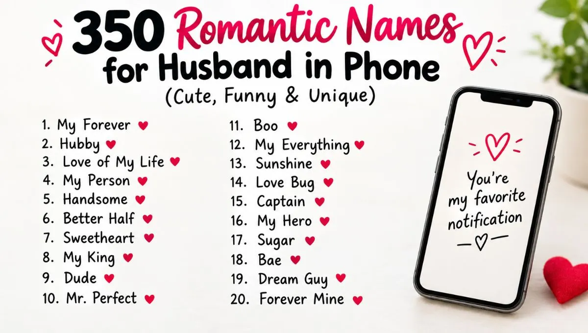 350 Romantic Names for Husband in Phone (Cute, Funny & Unique)