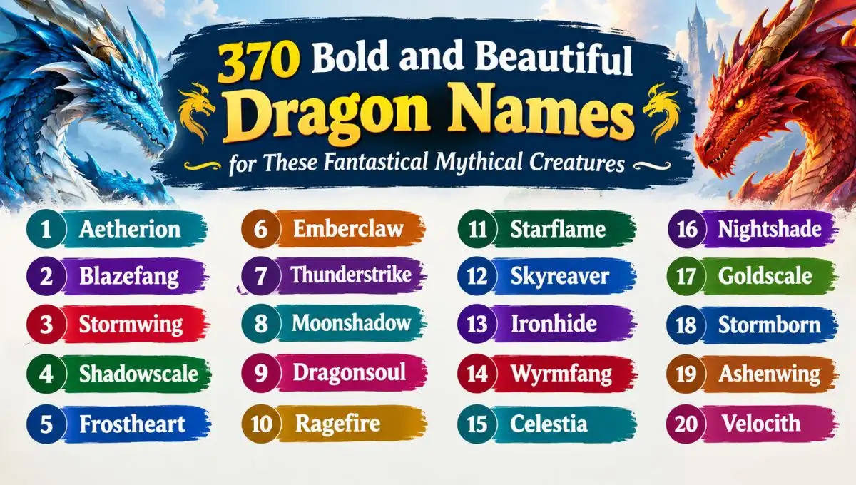 370 Bold and Beautiful Dragon Names for These Fantastical Mythical Creatures