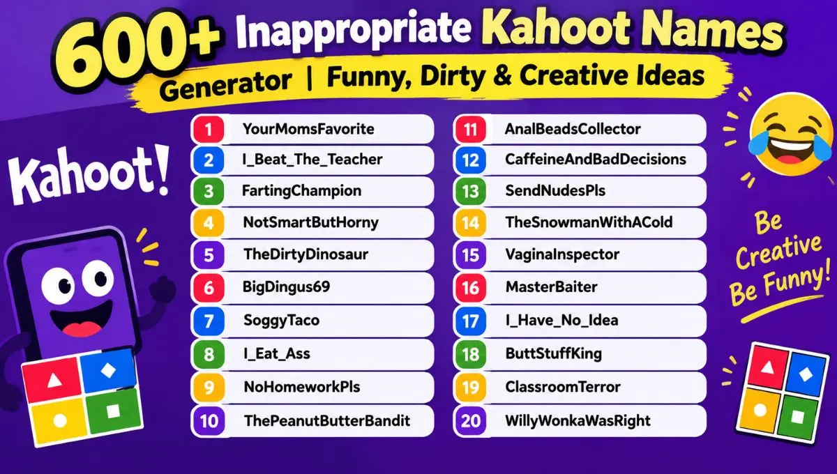 600+ Inappropriate Kahoot Names | Funny, Dirty & Creative Ideas