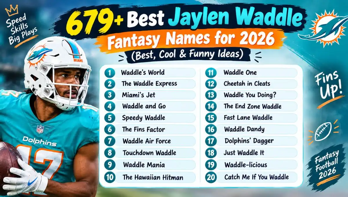679+ Best Jaylen Waddle Fantasy Names for 2026 (Best, Cool & Funny Ideas)