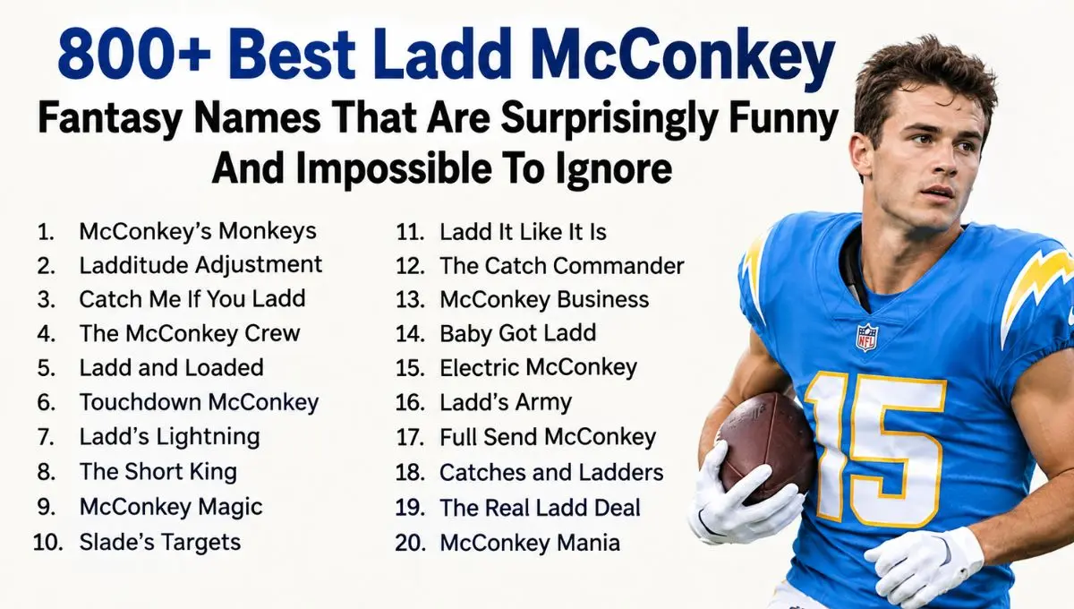 800+ Best Ladd McConkey Fantasy Names That Are Surprisingly Funny and Impossible to Ignore