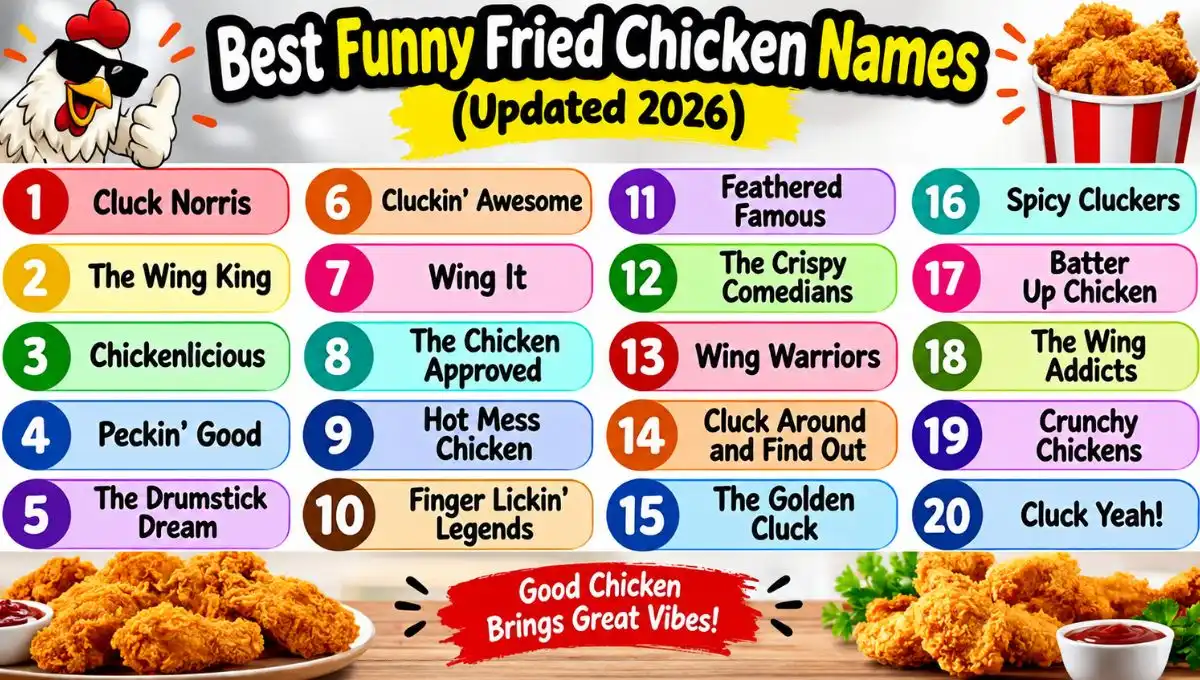 Best Funny Fried Chicken Names (Updated 2026)