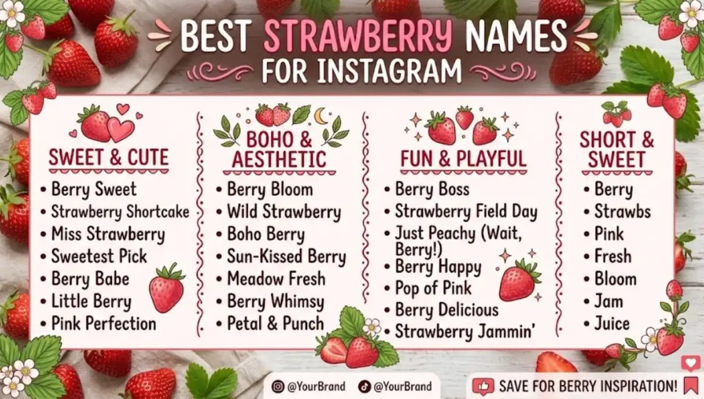 Best Strawberry Names for Instagram