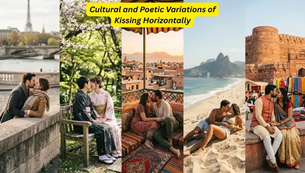 Cultural and Poetic Variations of Kissing Horizontally