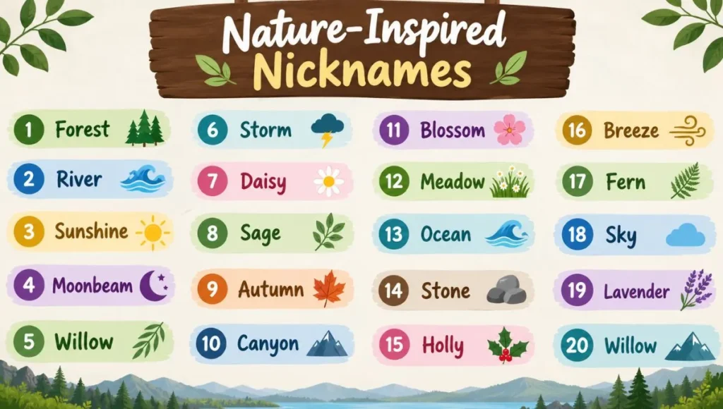 Nature-Inspired Nicknames