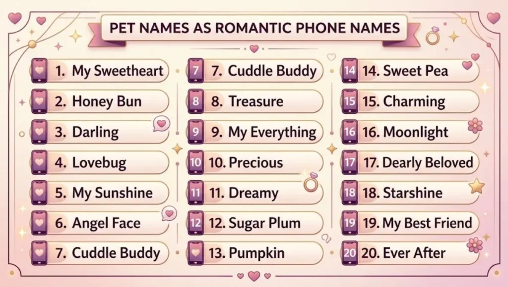 Pet Names as Romantic Phone Names