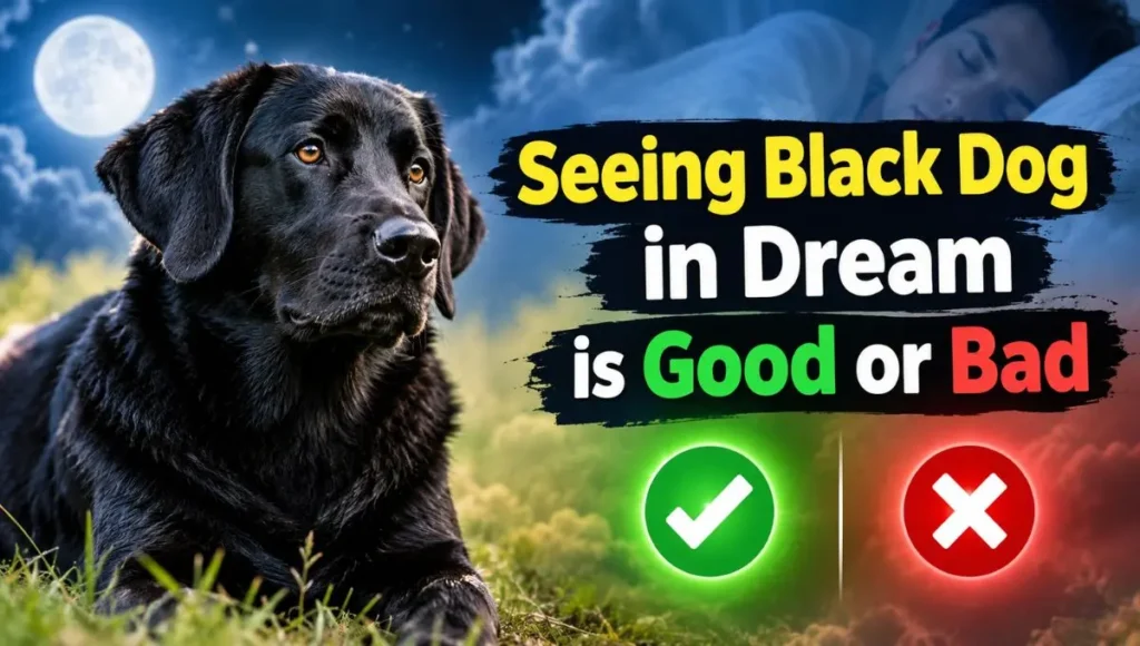 Seeing black dog in dream is good or bad