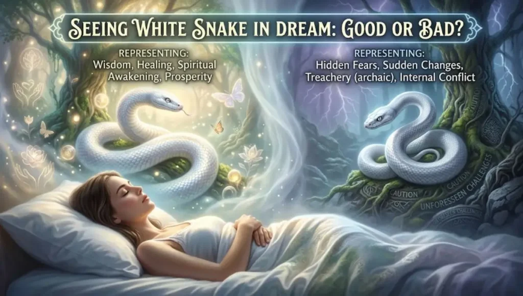 Seeing white snake in dream is good or bad