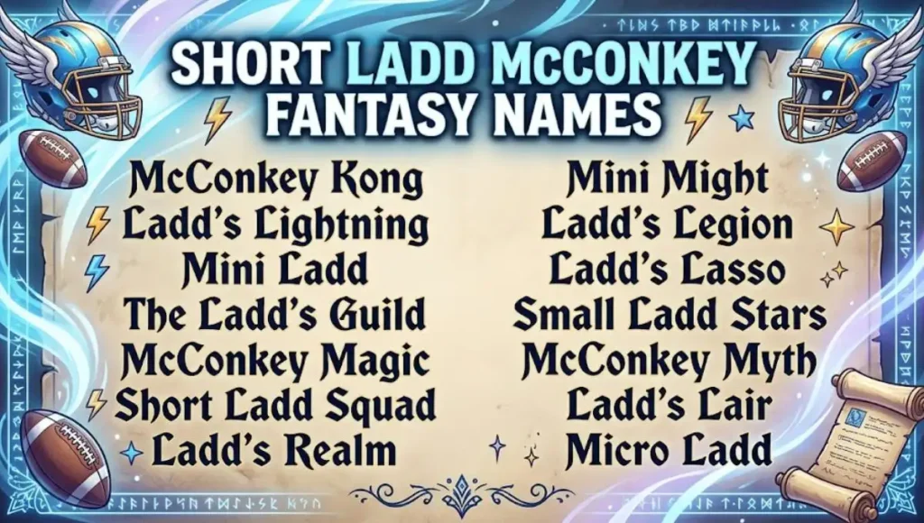 Short Ladd McConkey Fantasy Names